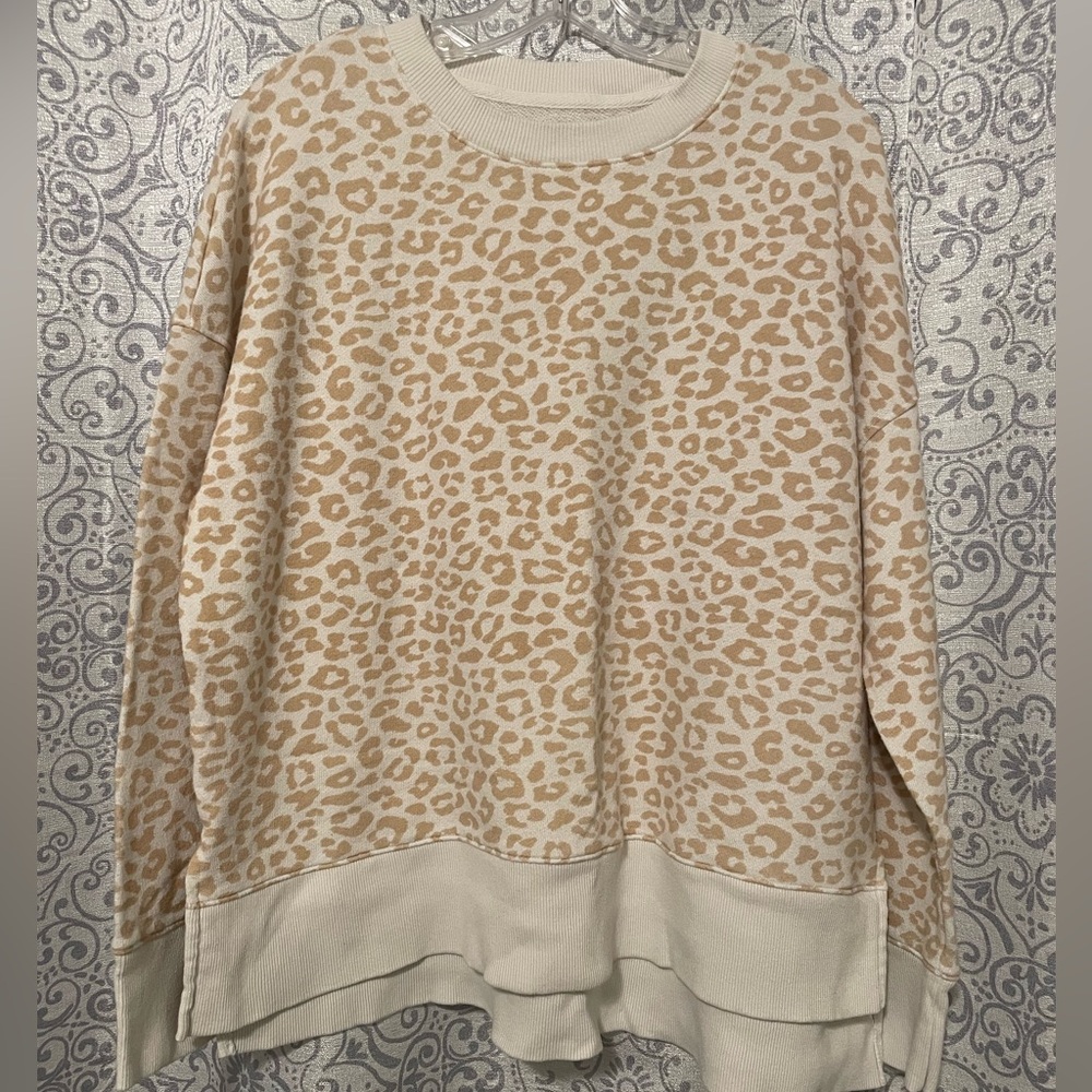 Time and Tru Leopard Print Sweater
